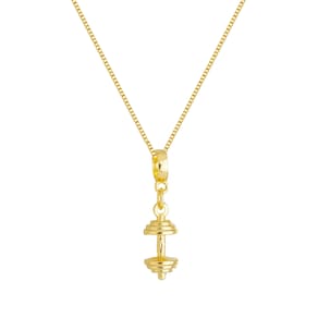 Colar Pingente Supino de Academia Banhado a Ouro 18k
