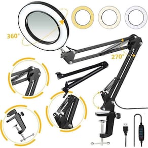 Ring Light LED de Mesa | Iluminação Regulável