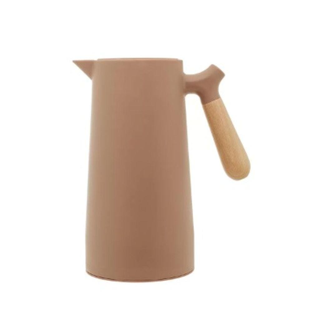 Garrafa Térmica de Plástico c/Cabo Madeira Nórdica Nude 1L - Wolff