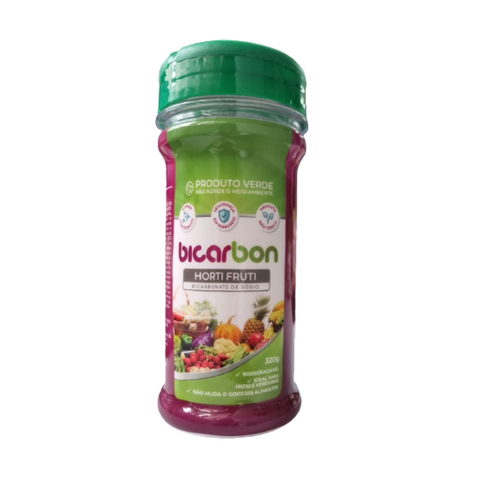 Kit 2X: Bicarbonato de Sódio para Higienizar Horti Fruti Biodegradável Bicarbon 320g