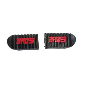 Borracha Pedaleira Estribo Nxr 125/150 Vermelho 2 Peças