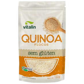 Quinoa Real em Flocos Orgânica Sem Glúten Vitalin 120g