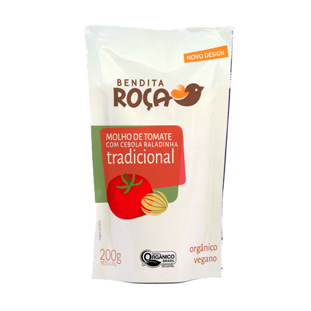 Kit 3X: Molho de Tomate Tradicional Orgânico Bendita Roça 200g