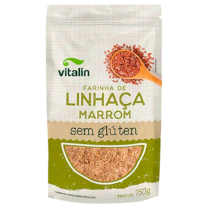 Kit 2X: Farinha de Linhaça Marrom Sem Glúten Vitalin 150g