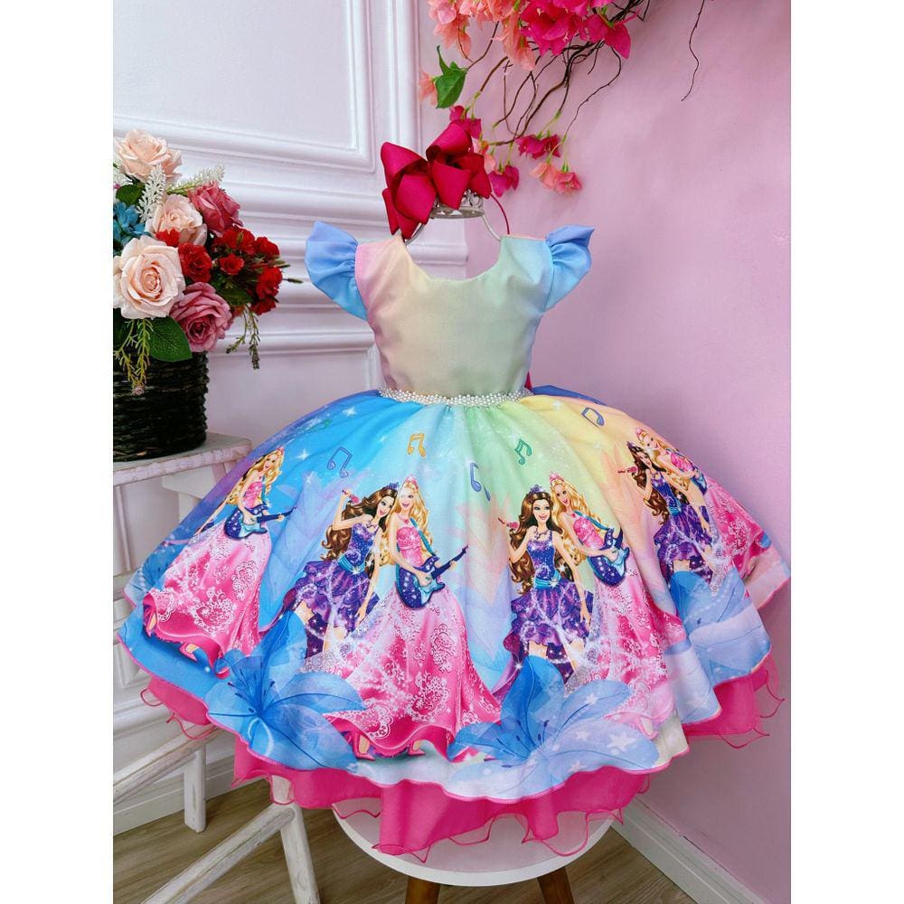 Vestido Da Barbie Infantil Para Aniversario