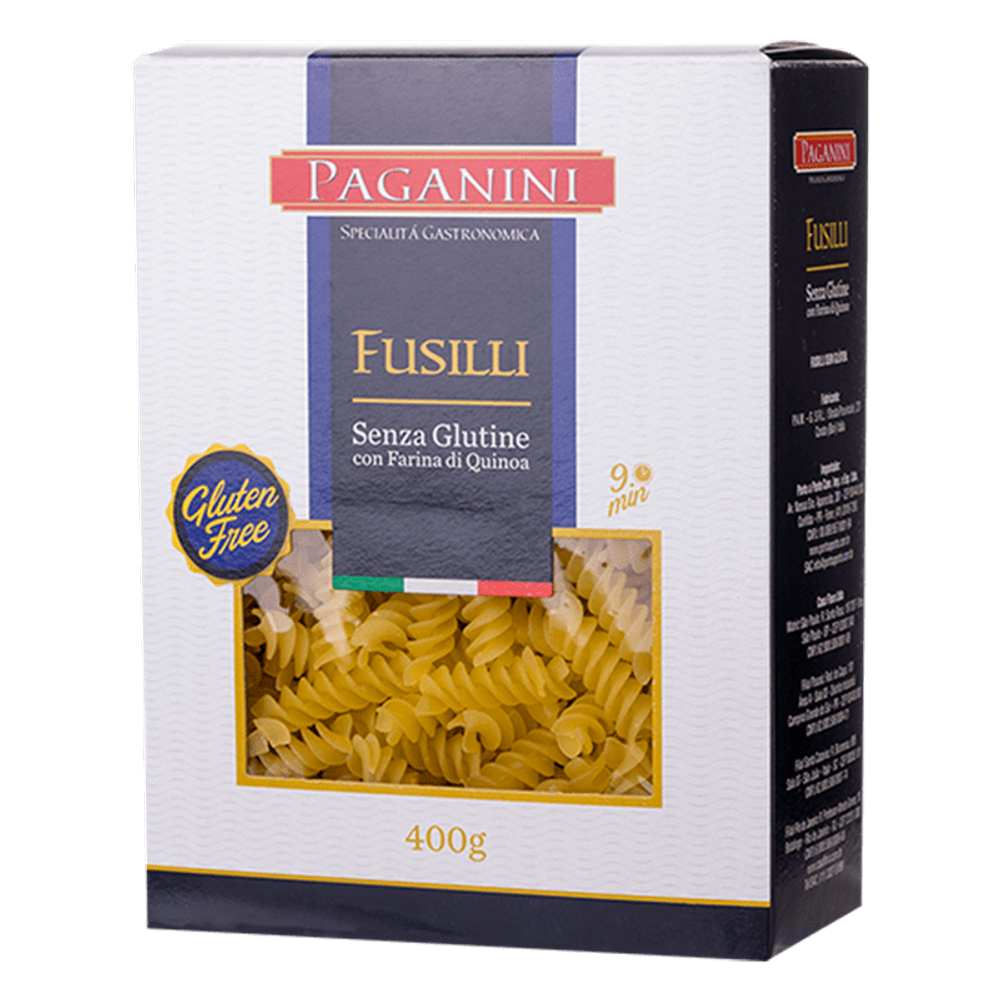 Kit 2X: Macarrão Fusilli Sem Glúten Paganini 500g