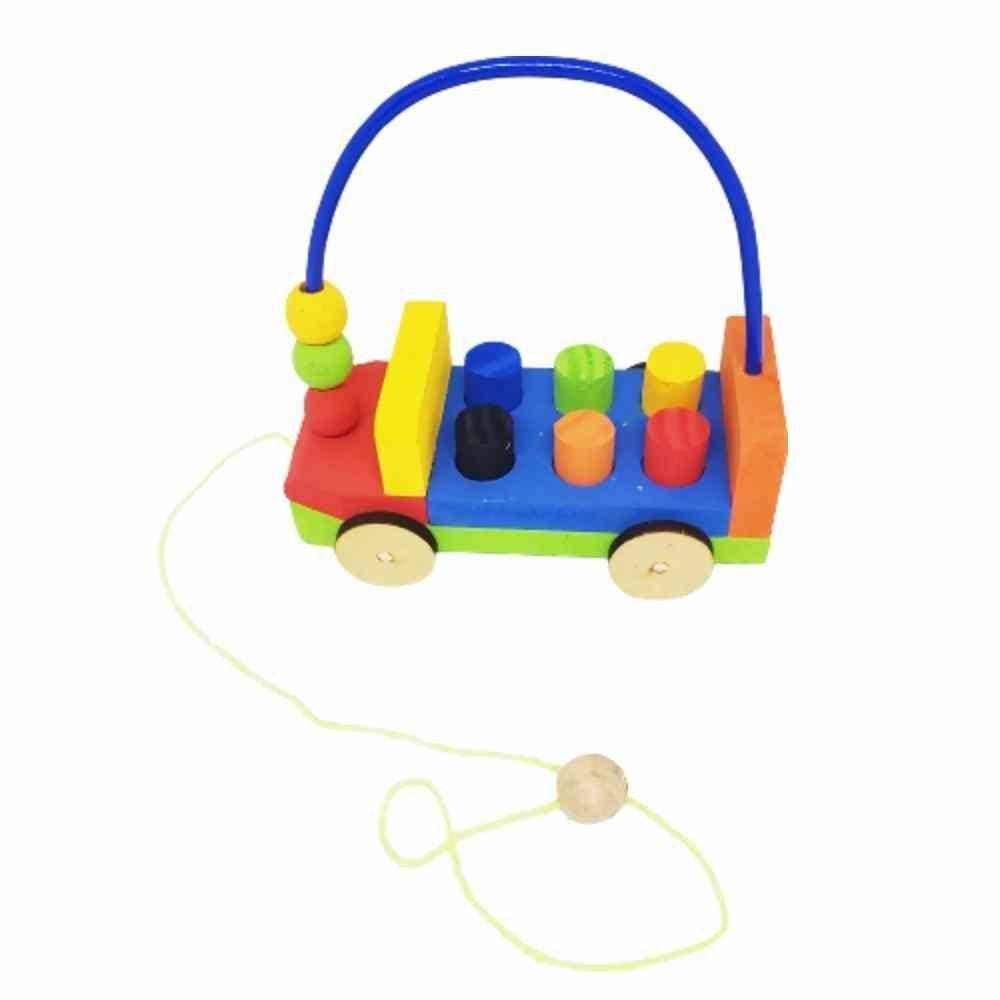 Carro Aramado E Pinos - Madeira - Marcio Artesanatos