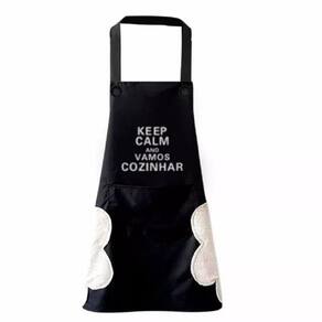 Kit 03 Avental de Cozinha Preto Unyhome 68cm x 70cm