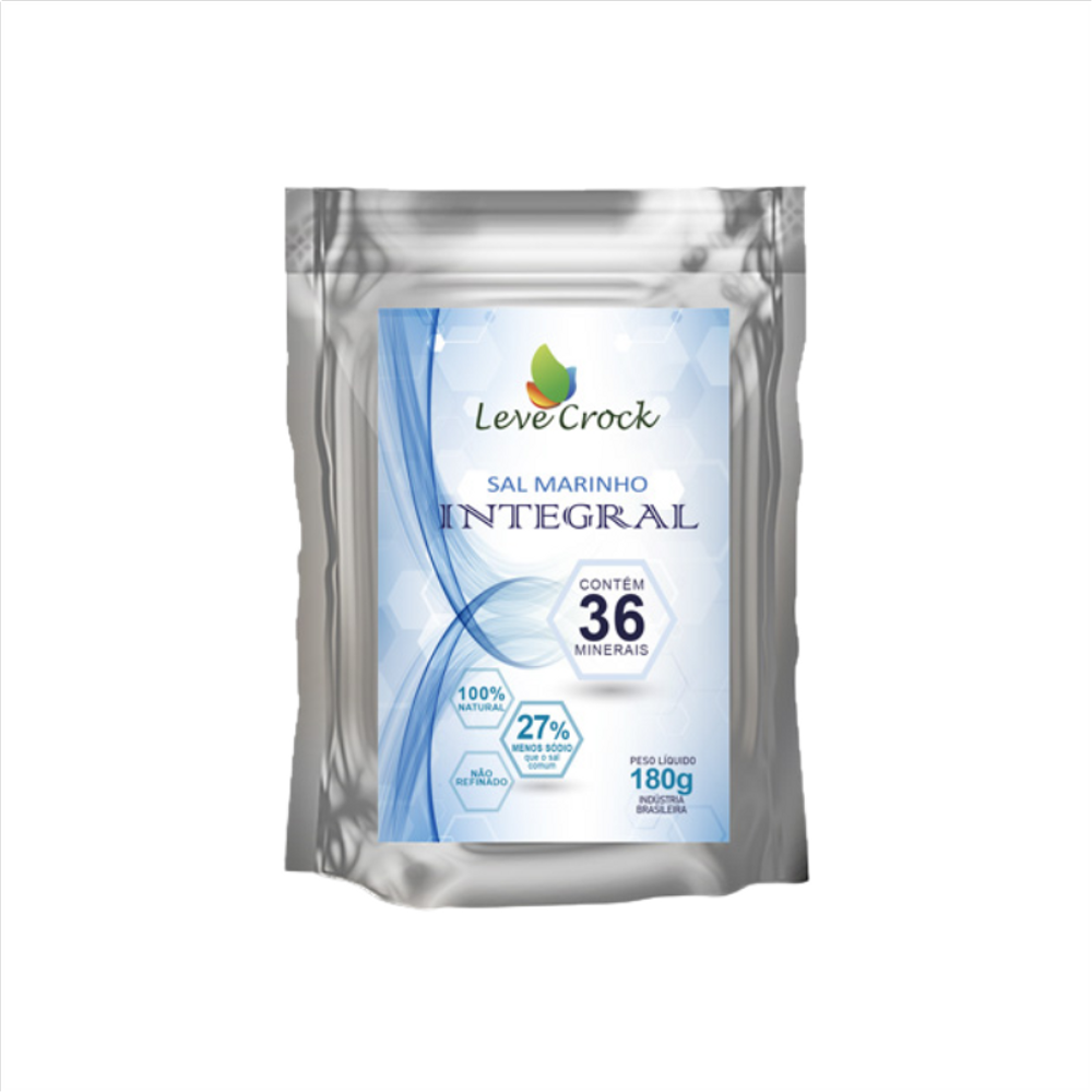 Kit 6X: Sal Marinho Integral Leve Crock 180g