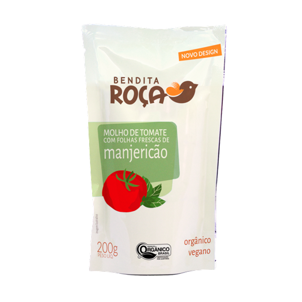 Kit 2X: Molho de Tomate com Manjericão Orgânico Bendita Roça 200g