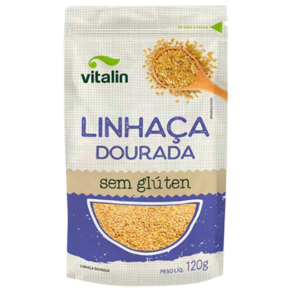 Kit 6X: Linhaça Dourada Sem Glúten Vitalin 120g