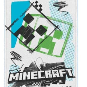 Toalha Felpuda de Banho Estampada Minecraft 60 cm x 1,20 m C