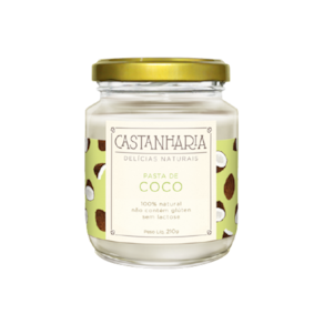 Kit 3X: Pasta de Coco Zero Açúcar Vegana Castanharia 210g