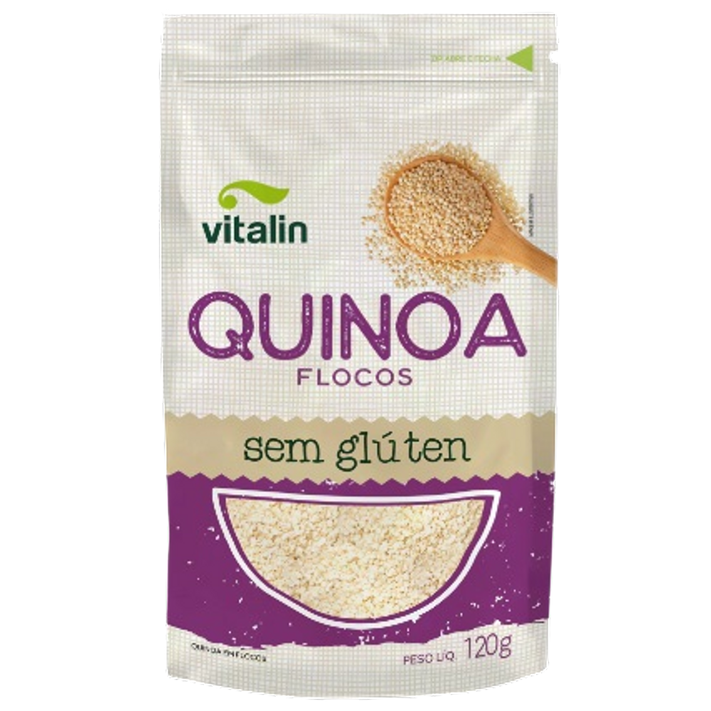 Kit 6X: Quinoa em Flocos Sem Glúten Vitalin 120g