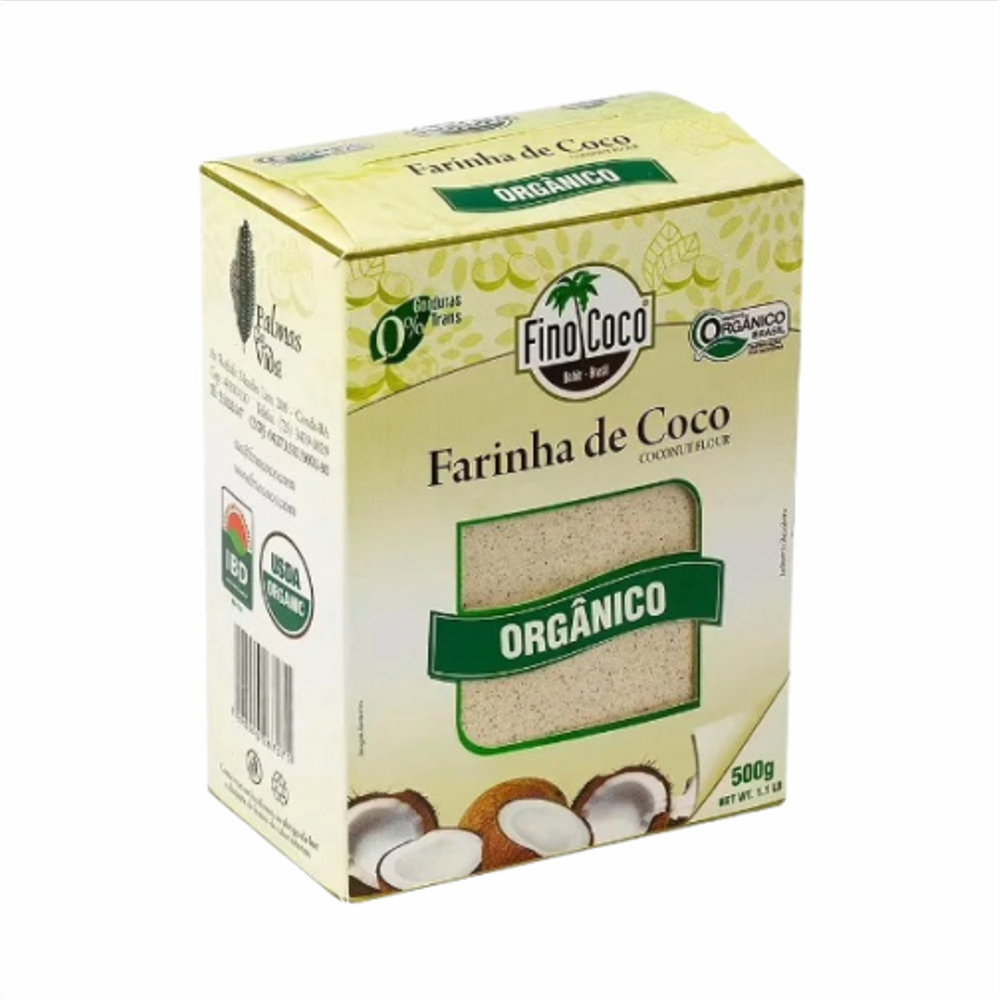 Kit 6X: Farinha de Coco Integral Orgânica Finococo 500g