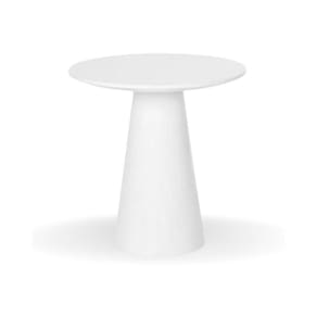 Mesa Bistrô Cone 60 Cm Tampo Laca Branca Base Branca Cor Branco