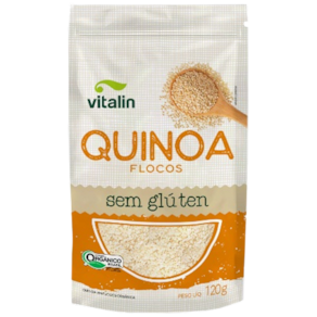 Kit 2X: Quinoa Real em Flocos Orgânica Sem Glúten Vitalin 120g