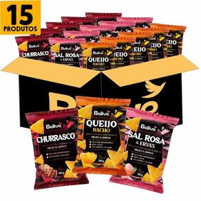 Combo Tortilla Chips Belive 15 Pacotes - Sabores Variados