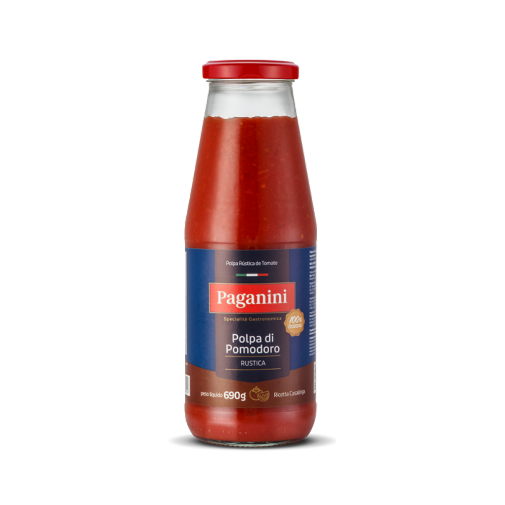 Kit 2X: Polpa de Tomate Rústica Paganini 690g