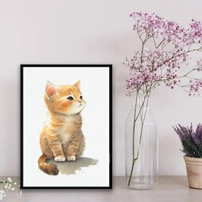 Quadro Decorativo Zebra Aquarela 45x34cm - Vidro