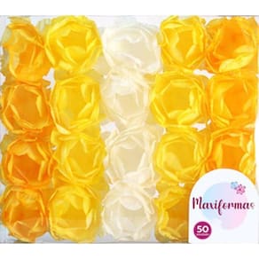 Forminha Para Doces Adelle C/20 Unidades - Amarelo  Marfim/Amarelo/Amarelo Ouro