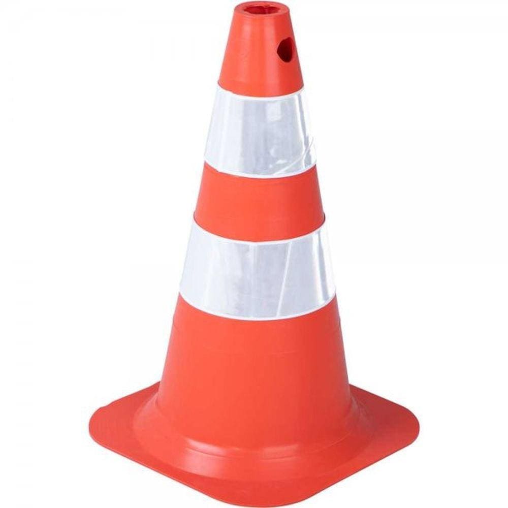 Cone 50cm Laranja/Branco Flexivel Vonder