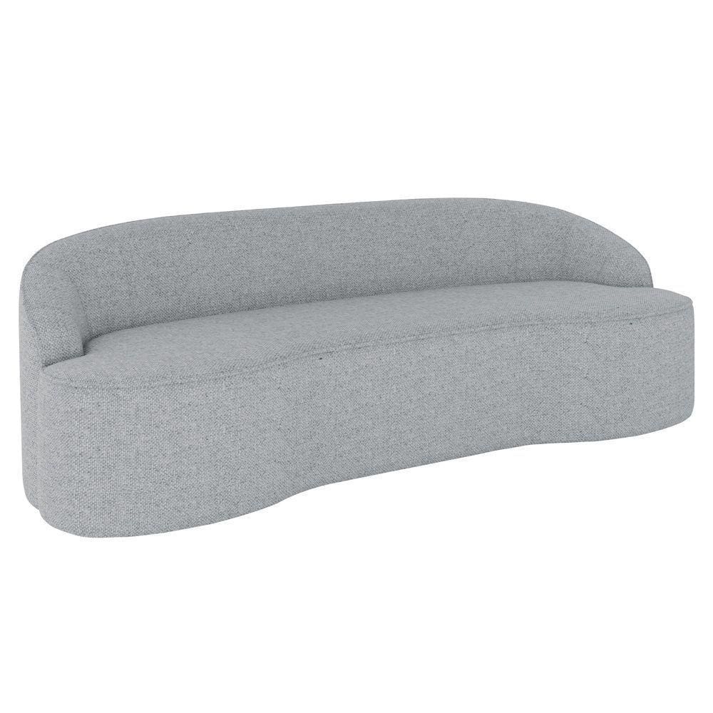 Sofá 3 Lugares Para Sala De Estar Living 210cm Theo D06 Linho Cinza Claro - Mpozenato