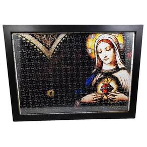 Quebra-Cabeça Mdf Religioso Imaculado Coração De Maria 300