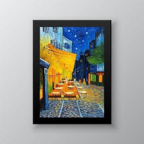 Quadro Van Gogh Café Terrace 45x34cm - Com Vidro