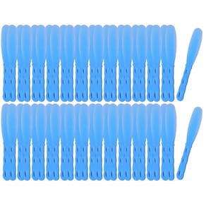 50UN Espatula Acrílica Luxo Azul P/ Creme Santa Clara
