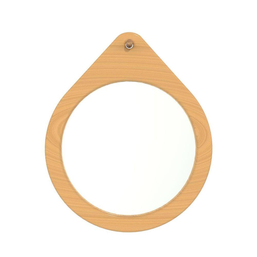 Espelho Decorativo Flat Wood Freijó 40Cm