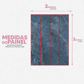 Papel De Parede Painel 3D Mármore Calacata Azul Lavável 2M