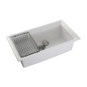 Cuba Para Cozinha Gourmet De Quartzo Com Acessórios Zoró Pingoo.casa - Branco