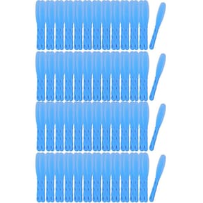 100UN Espatula Acrílica Luxo Azul P/ Creme Santa Clara