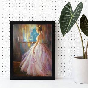 Quadro Bailarina 45x34cm - Decoração com Vidro