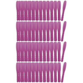 100UN Espatula Acrílica Luxo Roxa P/ Creme Santa Clara