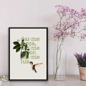Quadro Dai-Me Força, Amor E Luz 33X24Cm