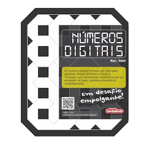 Jogo Educativo de Quebra Cabeça de Números Digitais em MDF