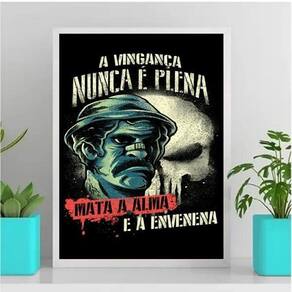 Quadro Decorativo A Vingança Nunca É Plena 45X34Cm - Com Vidro