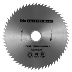 Lâminas Serra 110mm 60 Dentes Eda - Kit 5 Discos
