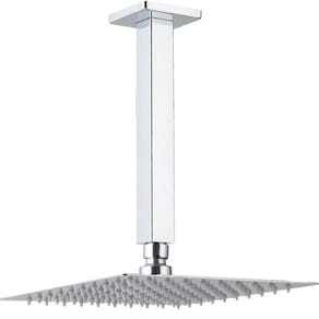 Ducha Chuveiro Quadrado De Teto 25Cm Com Braço Mundaú Pingoo.casa - Prata