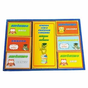 Jogo Professor Corujinha Sinônimos E Antônimos - Madeira - Marcio Artesanatos