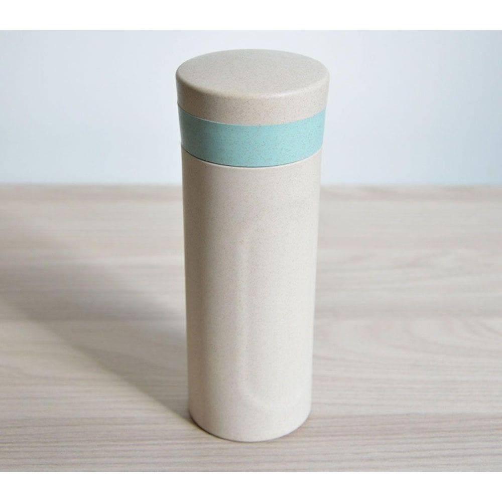 Copo Ecológico Com Tampa - 350Ml Azul Aço