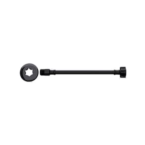 Ligação Flexível Para Água Blukit PVC Black 40cm MxF 1/2