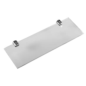 Prateleira de Vidro Retangular 30x10cm com kit fixação