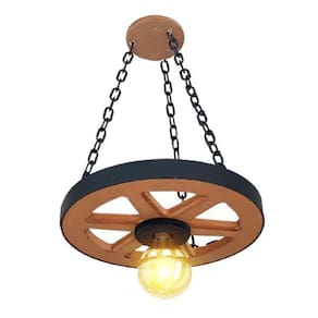 Luminária Roda De Carroça 1 Bocal 35cm - 110/220V
