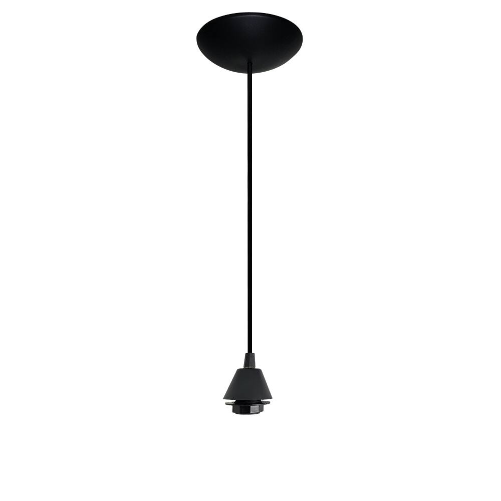 Fio Pendente Caroá 1,5M E27 Bivolt Ponta Com Rosca - Preto