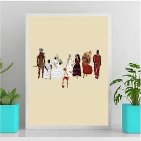 Quadro Decorativo Orixás Umbanda 33x24cm - Vidro