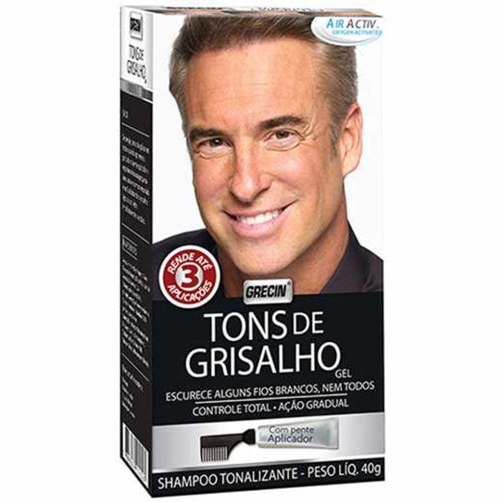 Shampoo Tonalizante Grecin Tons de Grisalho 40g