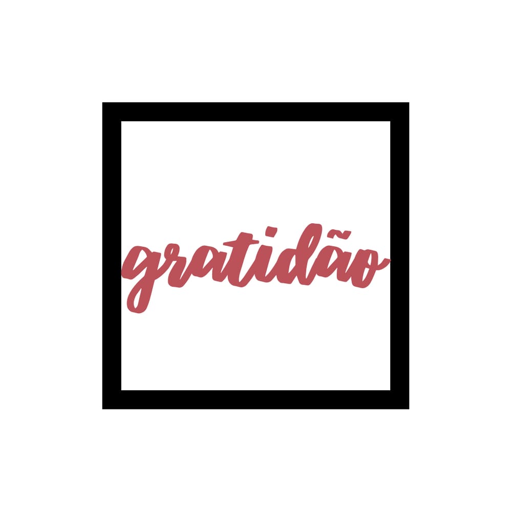 Quadro decorativo Gratidão em MDF Sthoudt